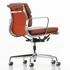 Vitra - Soft Pad Chair EA 217 -Meubilair Verkoopwinkel Vitra Soft Pad Chair EA 217 Leder Premium congnac rueckseite