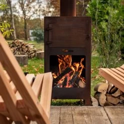 Weltevree - Stalen Kachel Voor Buiten -Meubilair Verkoopwinkel Weltevree Outdoorofen frontal Gallery Amiente