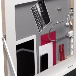 Müller Small Living - Flatframe, Wandafscheider, Wit -Meubilair Verkoopwinkel Workframe offen Detail Rueckwand mit Gegenstaenden