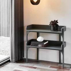 Woud - Utility Plank -Meubilair Verkoopwinkel Woud Utility Regal Eiche dusty green Ambiente Flur