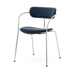 &Tradition & Tradition - Pavilion AV13 Fauteuil, Chroom / Velvet 10 Twilight