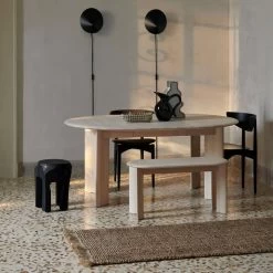 Ferm Living - Bevel Uitschuifbare Eettafel -Meubilair Verkoopwinkel ferm Living Bevel Buche weiss geoelt Situation