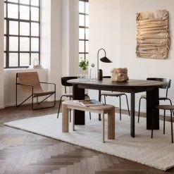Ferm Living - Bevel Uitschuifbare Eettafel -Meubilair Verkoopwinkel ferm Living Bevel ausziehbarer Esstisch 117 cm schwarz Ambiente