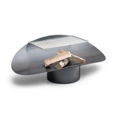 Höfats - Ellipse Brazier -Meubilair Verkoopwinkel hoefats Ellipse Feuerschale mit Holz und grillrost frei