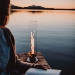 Höfats - Spin Tafelbrand -Meubilair Verkoopwinkel hoefats Spin Tischfeuer klein am See Ambiente