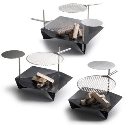 Höfats - Triple Vuurschaal -Meubilair Verkoopwinkel hoefats Triple Stange Grill Rost variante 1 frei