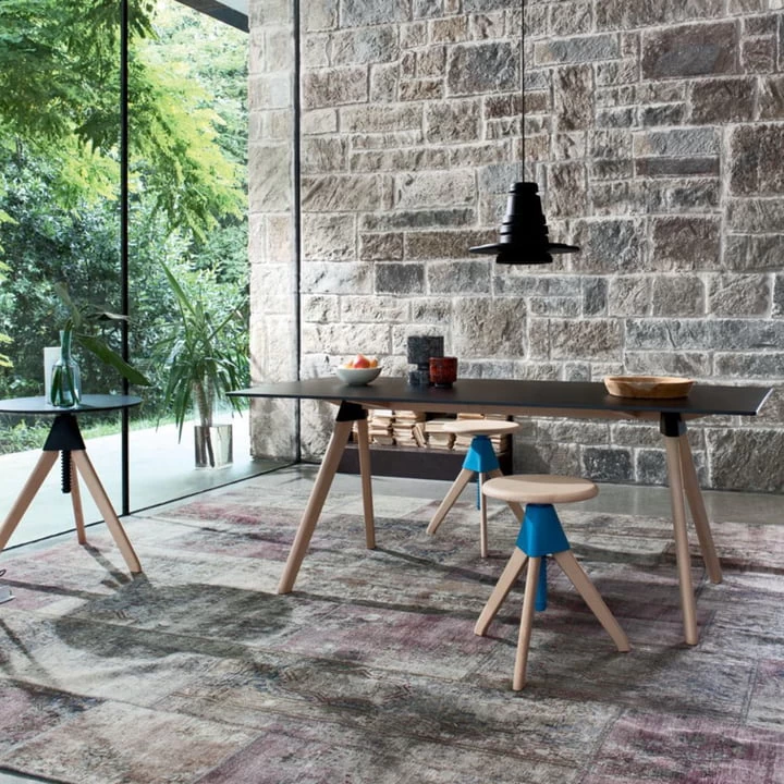 Magis - Butch The Wild Bunch Eettafel, 180 X 90cm Natuurbeuken / Wit 3 Magis - Butch The Wild Bunch Eettafel, 180 X 90cm Natuurbeuken / Wit - Afbeelding 3