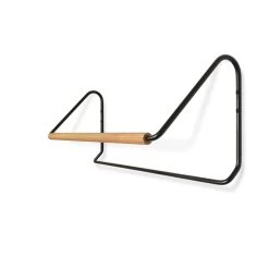 Vonbox - Onda Wandkapstok, Eiken Geolied / Zwart