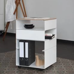 Vonbox - Rolf Mobiele Kast, Wit (RAL 9016) 9 Vonbox - Rolf Mobiele Kast, Wit (RAL 9016) -Meubilair Verkoopwinkel vonbox Rollcontainer Rolf weiss Situation