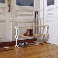 Vonbox - Stixx Schoenenrek 6 Vonbox - Stixx Schoenenrek -Meubilair Verkoopwinkel vonbox Schuhregal Stixx 3fach weiss Esche Ambiente